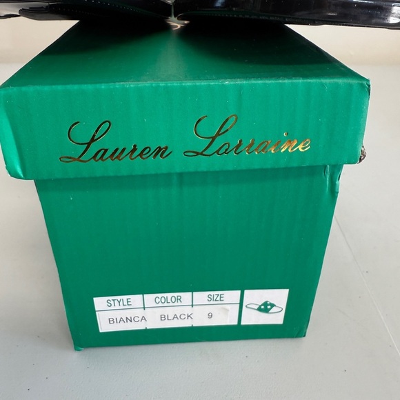 lauren larraine Bianca Black And Silver sandals womens 9 - Picture 6 of 6